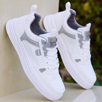 Sapatos masculinos de outono, sapatos brancos impermeáveis, antiderrapantes e casuais versáteis, ténis de estudantes, ténis desportivos leves e modernos para homem