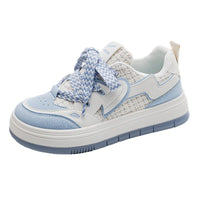 Sapatos casuais com malha verde Warrior matcha, respiráveis, sapatos femininos estilosos estilo Chanel, ténis estudantis de sola grossa para o exterior