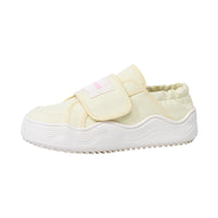Sapatos de plataforma Warrior 2025 Spring com sola grossa para mulheres, sapatos com velcro para chinelos preguiçosos, sapatos de alto valor estético