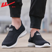 Sapatos Warrior Confortáveis para Caminhada Unissex, Leves e Respiráveis de Uma Camada Novos Sapatos Desportivos Pretos de Verão