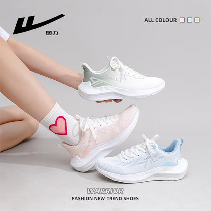 Sapatilhas simples de rede leve e respirável, sapatilhas desportivas femininas Glacier Blue Warrior, vitalidade ao ar livre, sapatilhas casuais leves com sola macia diária