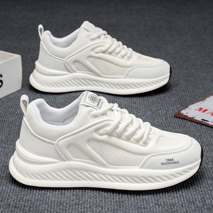 Sapatos masculinos A-Gan, versão coreana de verão Xiaobai desportivo casual de malha masculina sola macia antiderrapante pai a usar sapatos versáteis e modernos