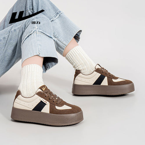 Os novos sapatos casuais Merard da Warrior, sapatos de treino moral versáteis na primavera, sapatos plataforma femininos com blocos de cor