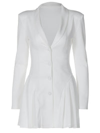 Amazon cross-border nova cor sólida sexy deep V terno gola cardigan irmã real estilo curto babado vestido mulheres