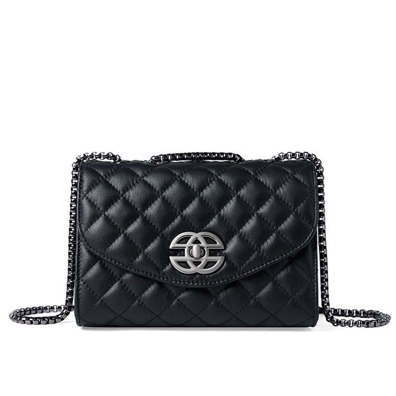 Malas femininas mais vendidas, estilo novo de nicho coreano, malas de corrente, couro genuíno de luxo leve de luxo cross-roll de gama alta para primavera/verão