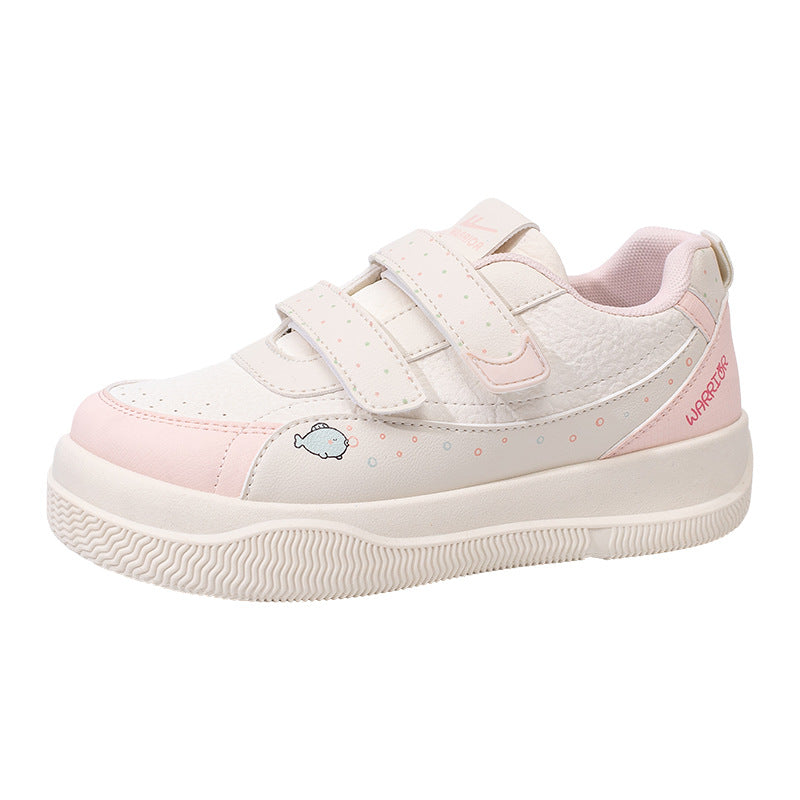 Os novos ténis femininos de velcro baixo da Warrior, sapatos casuais versáteis e modernos, sapatos simples com blocos de cor estilosos