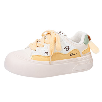 Sapatos quentes de sola grossa forrados a lã guerreiro, novos sapatos de algodão baixo e versáteis de inverno para mulheres, sapatos de estudante em estilo cachorrinho