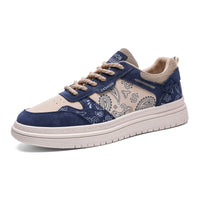 Transmissão em direto Sapatos de Homem 2024 Novos Sapatos de Flor de Caju, Sapatos Modernos de Masculino, Ténis Desportivos de Tela de Primavera De Topo Baixo e Versáteis da Moda