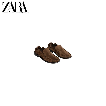 ZARA 2026 Primavera/Verão Novos Sapatos Náuticos Masculinos de Couro da Série Studio 2692720 700