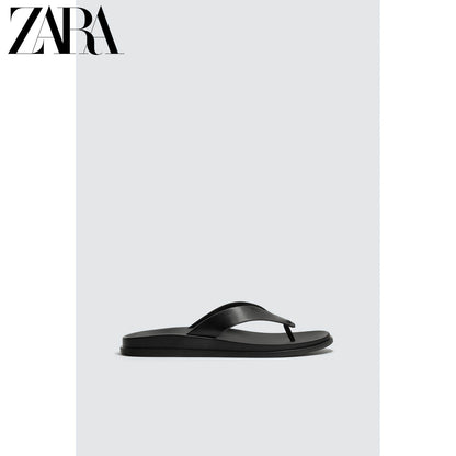 ZARA 2026 Primavera/Verão Novos Sapatos Masculinos Chinelos Rasteiros com Tiras 2737720 800
