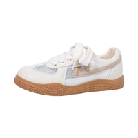 Sapatos femininos de malha Warrior, baixos, confortáveis, versáteis, ténis de verão na moda, sapatos casuais de estilo universitário de alta estética