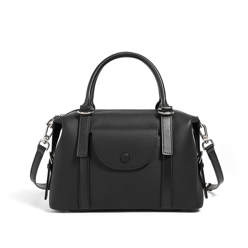 Malas de mão: Novas malas femininas em pele genuína, malas transfronteiriças em pele genuína, malas de ombro de moda versáteis, malas cross-body, malas de deslocação