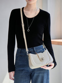 Pele genuína, mala cruzada de ombro único de alta qualidade, novo estilo INS versátil de verão, o design de nicho da moda deste ano para malas femininas