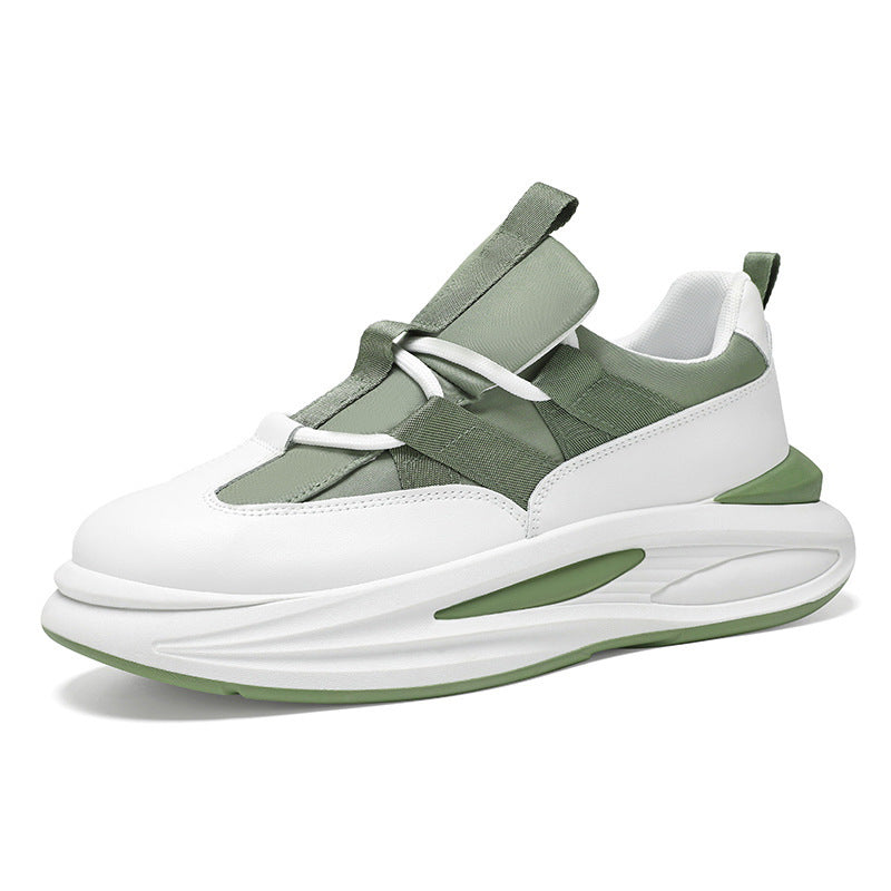 Sapatos masculinos de verão, novos sapatos de tecido para guarda-chuvas respiráveis, ténis de sola grossa e modernos e versáteis ao estilo coreano, sapatos casuais de pai