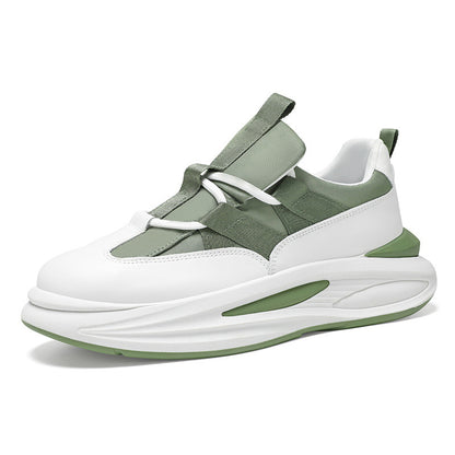 Sapatos masculinos de verão, novos sapatos de tecido para guarda-chuvas respiráveis, ténis de sola grossa e modernos e versáteis ao estilo coreano, sapatos casuais de pai