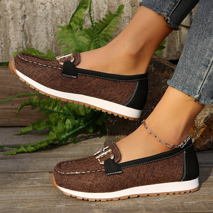 Sapatos desportivos casuais de sola grossa, cadeia metálica casual feminina de exportação, novas sapatilhas sapatilhas plus size no verão 2025