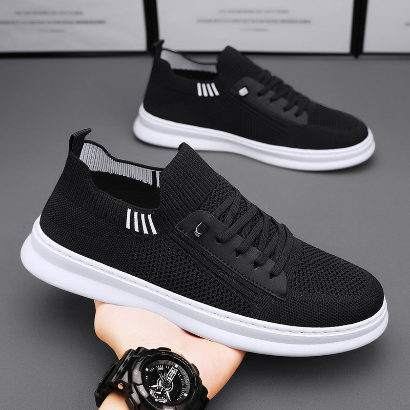 Sapatos masculinos masculinos respiráveis de verão, ténis casuais finos de lona, novos sapatos de malha versáteis e modernos de 2024