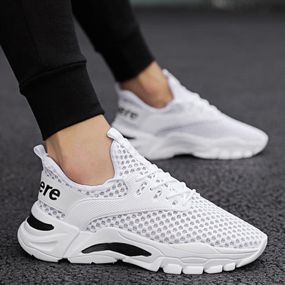 Sapatilhas finas de malha para o verão, sapatilhas de rede finas e desportivas e casuais na moda, versáteis de malha resistente a odores para homens, ténis leves de corrida e na moda