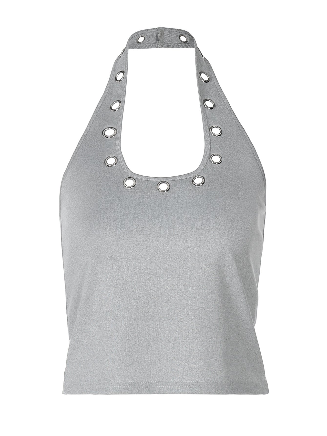 2026 Summer Street Style European & American New Fashion Design de Milho Cor Sólido Hot Girl Style Versátil Camisola de gola haltera