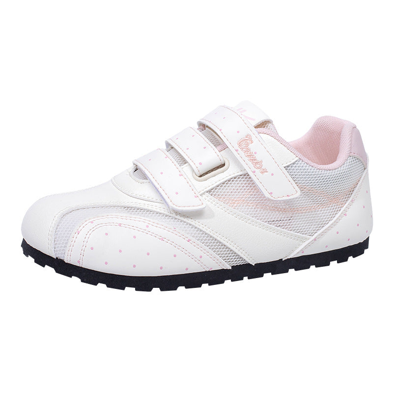 Sapatos de treino moral confortáveis e energéticos da Warrior Warrior, sapatos de malha simples versáteis, modernos e respiráveis, sapatos femininos de velcro de alto valor