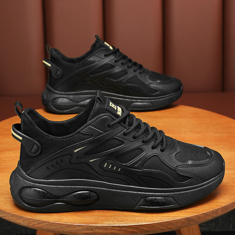 Sapatos de proteção para o trabalho de parto, sapatos masculinos de verão, novos sapatos respiráveis, ténis modernos versáteis de sola grossa e antiderrapantes, sapatos casuais de pai