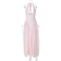 Vestido elegante e elegante para mulheres, vestido bestseller cross-fronteiriço da Amazon, de cor sólida, sexy com decote oco oco em V profundo