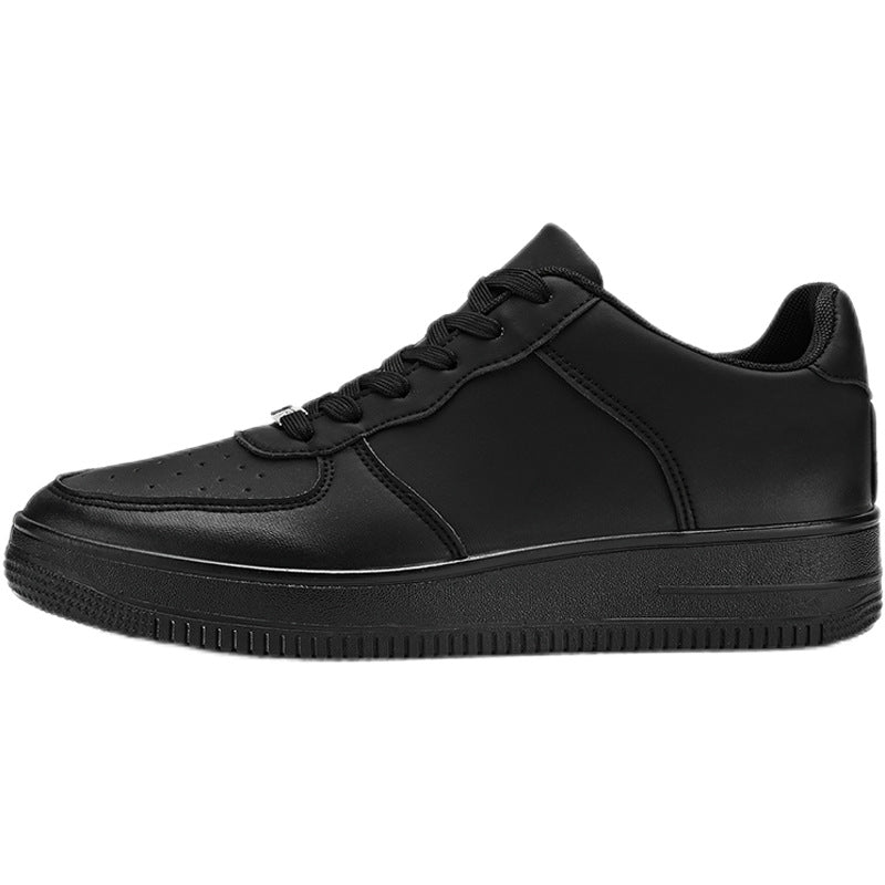 Sapatos de Homem 2024 Novos Ténis Desportivos Pretos Impermeáveis Antiderrapantes de Outono/Inverno, Sapatos de Trabalho Versáteis Masculinos e Casual da Moda