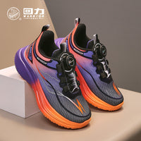 Ténis leves com sola para rapazes e raparigas, sapatos infantis Warrior outono novos, sapatos de botão na moda, sapatos de rede respiráveis, versáteis