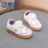 Sapatos bumerangue, sapatos casuais novos de primavera em velcro para raparigas, sapatos de treino com laço fofos para crianças, sapatos color-block