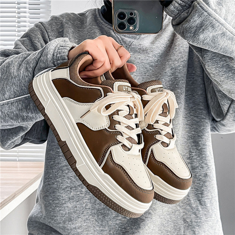 Sapatos Masculinos de Verão 2024: Sapatos Famosos na Internet, Ténis Estudantis Modernos e Versáteis de Nicho para Estudantes no Instagram, Ténis Masculinos de Sola Grossa