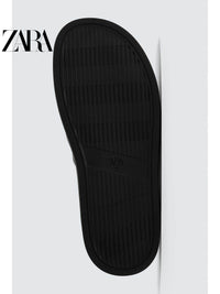 ZARA 2026 Verão Novo Sapato Masculino com Aba e Bolso, Forro de Lã, Sola de Madeira Plana, 2761721 800