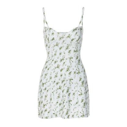 Europa e América 2026 Verão 2026 Quente Nova Pequena Saia Floral Curta Vestido com alças Comércio Exterior Grossista Roupa Feminina Dropshipping de uma peça