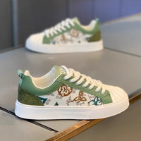 Sapatos masculinos com bico em forma de concha, ténis planos versáteis para estudantes casuais de outono, sapatos desportivos de marca alta, de topo de gama, brancos de sola grossa e na moda