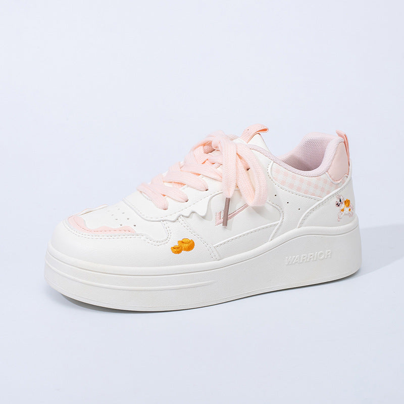 Warrior's Spring 2026 Spring 2026 Singles Femininos, Sapatos Coreanos Confortáveis e Modernos e Versáteis, Sapatos Casuais de Estilo Premier de Alta Aparência