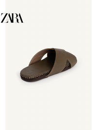 Sandálias de couro com tiras cruzadas da nova coleção masculina Studio Series Primavera/Verão 2026 da ZARA (código: 2798720 500)