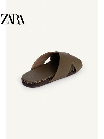 Sandálias de couro com tiras cruzadas da nova coleção masculina Studio Series Primavera/Verão 2026 da ZARA (código: 2798720 500)