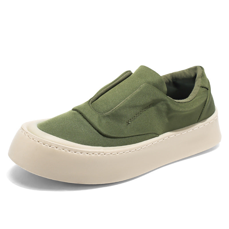 Novos Sapatos de Tecido Velhos de Pequim Respiráveis de Verão 2025, Sapatos Casuais Casuais Masculinos da Moda, Sapatos de Patins de Seda de Gelo, Condução com um Pé