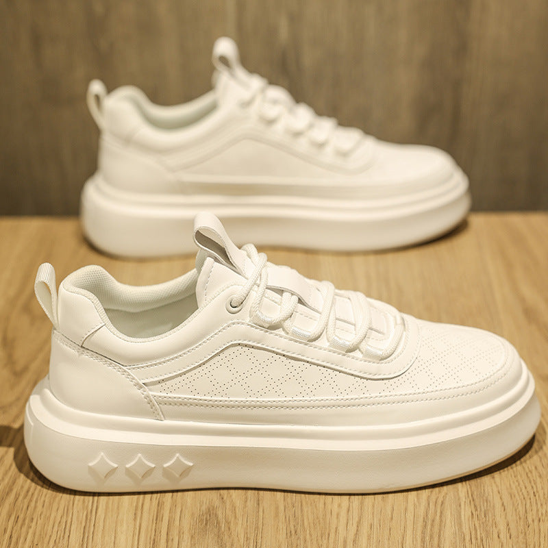 Sapatos Masculinos Xiaobai 2024 Novos Sapatos Casuais Respiráveis de Verão, Sapatos Brancos de Homem, Sapatos Desportivos Versáteis Modernos e Versáteis Antiderrapantes de Sola Grossa