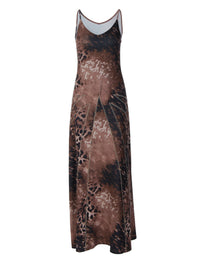 2026 Primavera, Europa e América Nova Moda Feminina Estampada de Leopardo Slim Street Style Vestido de gravata longa por grosso