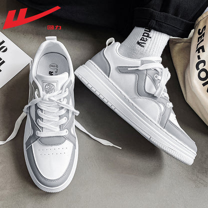 Warrior casual e versáteis sapatilhas de sola grossa com sentido de design, sapatos baixos e de alto valor, sapatos desportivos masculinos de moda outdoor