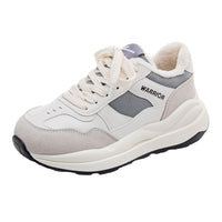 Sapatos minimalistas de topo de gama baixos Warrior, ténis de inverno versáteis forrados a fleece, sapatos casuais de casal