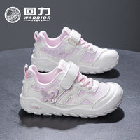 Os novos sapatos infantis enérgicos e enérgicos da Warrior, sapatos casuais versáteis e confortáveis ao estilo coreano, sapatos desportivos de exterior com velcro