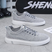 Sapatos Masculinos Primavera Respiráveis, Novos Sapatos Desportivos Casual Versáteis em Tecido, Sapatos de Tábua de Trabalho para Homens