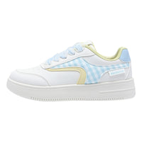 Warrior Dopamine Ténis de sola grossa para mulheres, Autumn New Soft Girl Versatile Niche Casual Shoes, Sapatos de Estudante com padrão de xadrez