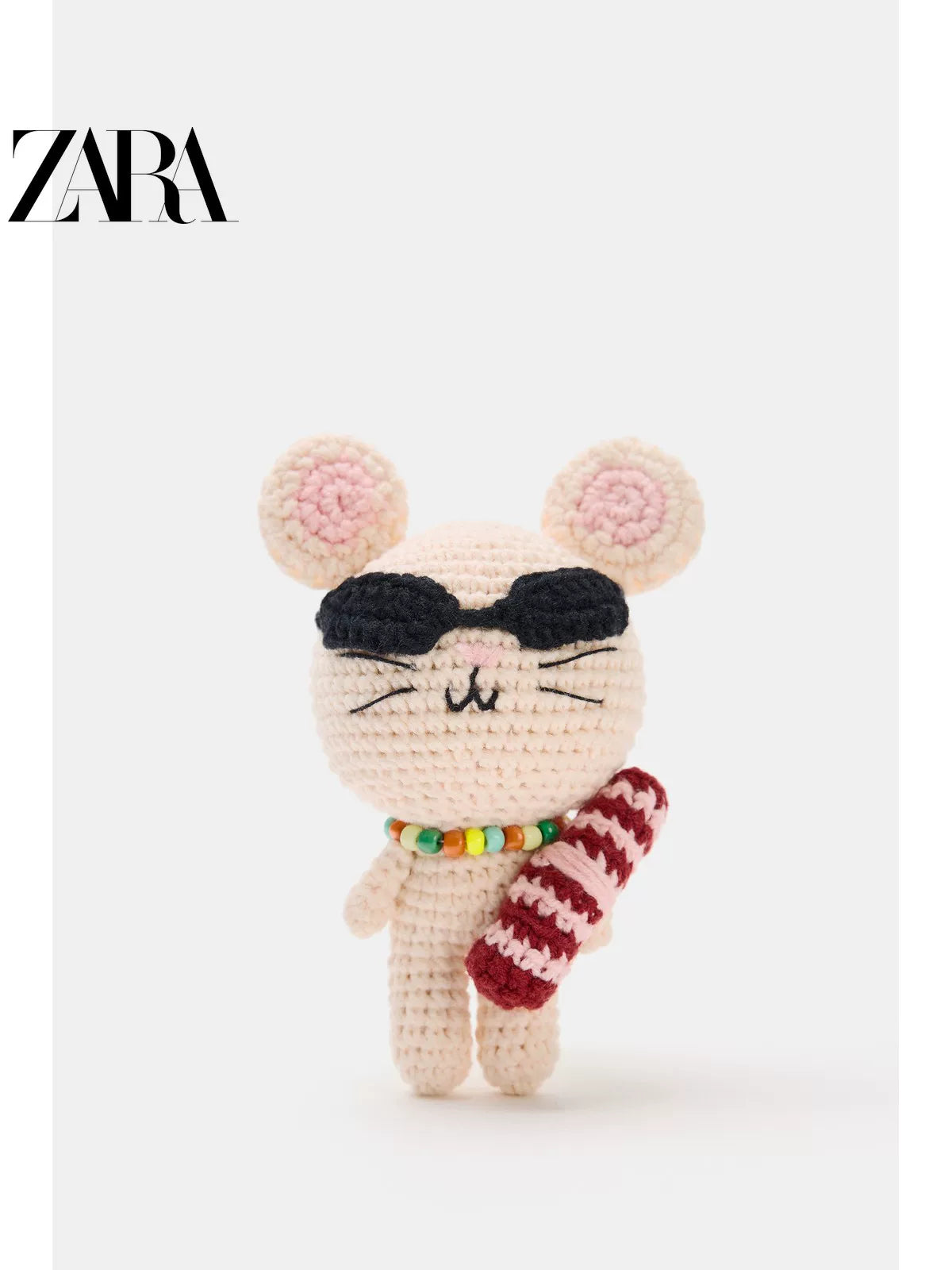 Bolsa feminina ZARA 2026 Verão com pingente de rato e porta-chaves 6688710 604