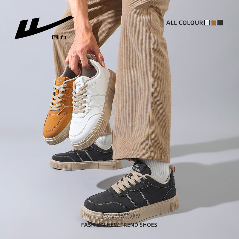 Sapatos de madeira de sola grossa de moda versáteis, Warrior para deslocações diárias, sapatos masculinos de trabalho, estilo minimalista, sapatos pretos confortáveis e de nicho