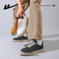 Sapatos de madeira de sola grossa de moda versáteis, Warrior para deslocações diárias, sapatos masculinos de trabalho, estilo minimalista, sapatos pretos confortáveis e de nicho