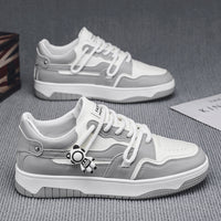 Ténis casuais casuais de sola grossa para o verão de 2025 para homens da moda, ténis de pele desportiva e versáteis da moda para estudantes