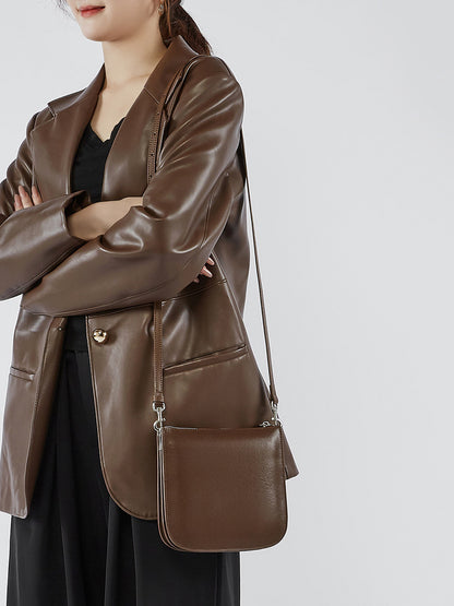 Primavera/Verão novas malas de pele genuína para mulher, malas cruzadas de ombro único, malas de telemóvel, bolsas tipo balde feminino, malas pequenas de ombro único, malas para as axilas