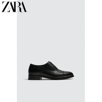 ZARA Coleção Primavera/Verão 2026 - Sapatos Masculinos: Oxford Preto Minimalista de Bico Fino e Salto Baixo, 2489720 800
